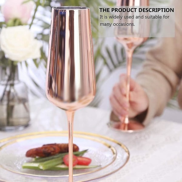 2. Glas Vinglas Champagneglas Stående kopp drickskoppar Hushållsmuggar för fest hemmafest