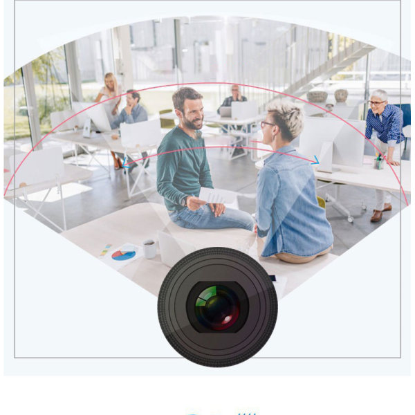 IC 4K-webbkamera med Ring Light Streaming Cam Inbyggd Privacy Cover