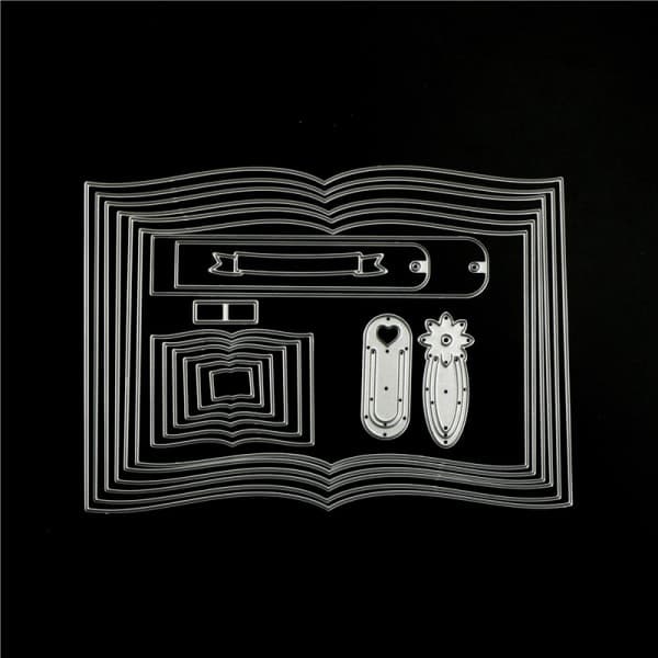 IC Vivid Books Ram Tilpasset Stencil Metal ting Dies DIY Scrapb