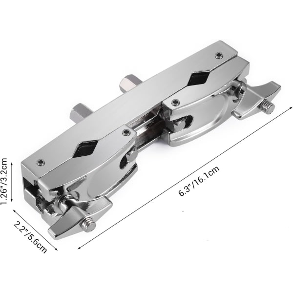 IC Silver Multi-Clip, justerbar Quick-Release Multi-Clip-struktur, tillverkad av högkvalitativt rostfritt stål, cymbalstativ stativ stativ stativ