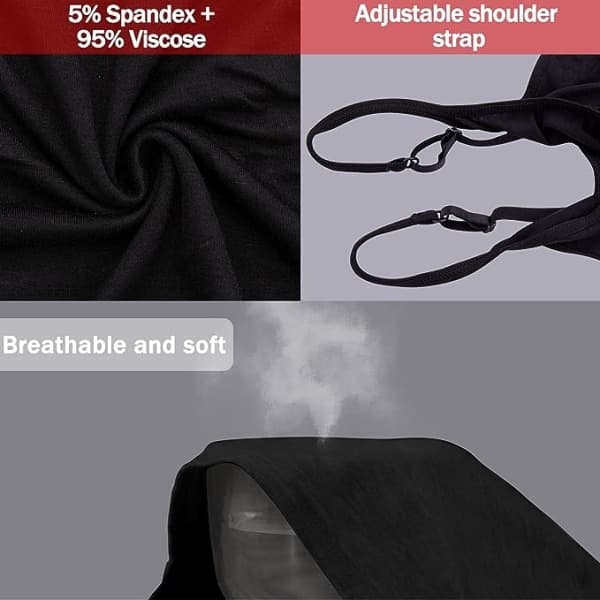 IC 5 stk Basic Camisole Justerbar Camisole Spaghettistropp Linne for kvinner og jenter (stor)