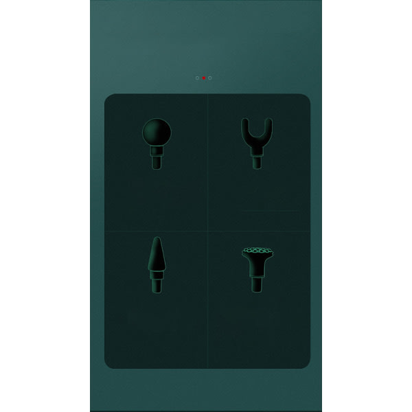 IC-hierontapistooli mini 6 nopeudella, 4 hierontapäätä