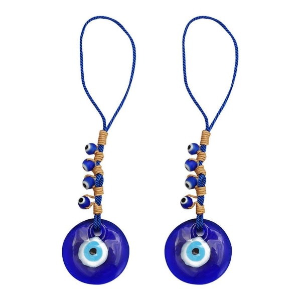 2st blå onda ögat hängen Handgjorda Craft Bead Halsband Nyckelring tillbehör IC