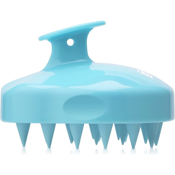 IC Hårbottenborste med mjuk silikonborst för hårbottenvård, blå