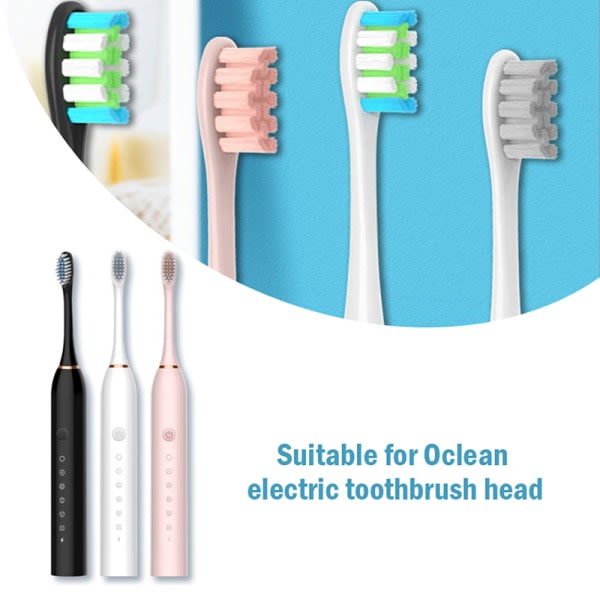 10 st utbyteshuvuden for elektriska tandborstar till Oclean Black
