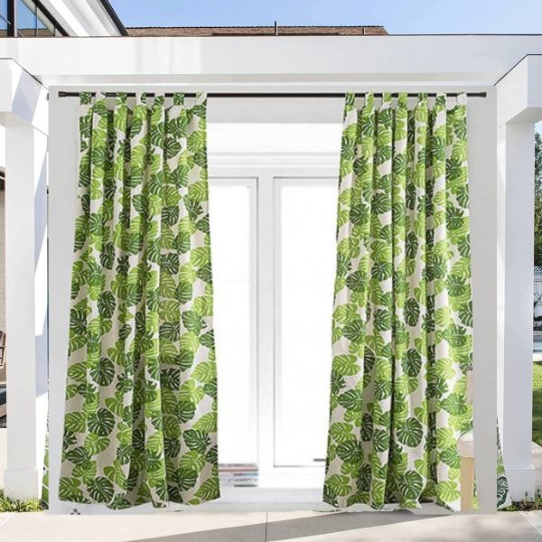 IC Utomhus Vanntett Gardiner Øyekrok Gardin 1,4*2m cm For Veranda,