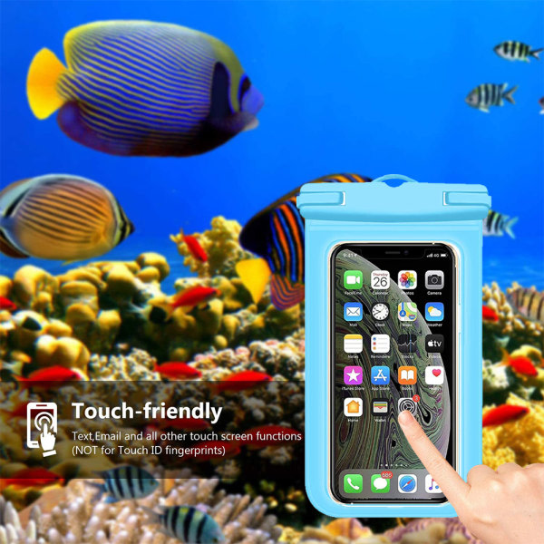 IC Vattentätt phone case Undervattens vattentätt phone case 7 tum, vattentätt phone case för simning - blå