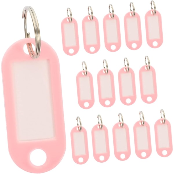 15 st nyckelbricka väska taggar for bagage nøglebrickor med ringar bagagebricka kontor rosa jernforpackade hængende ryggsäcketiketter til barn IC