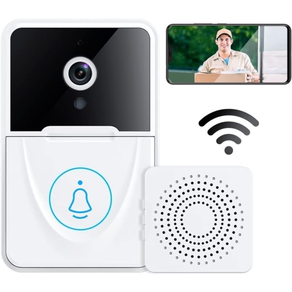 IC NOE Videodørklokke med kamera, trådløs WiFi Video Do