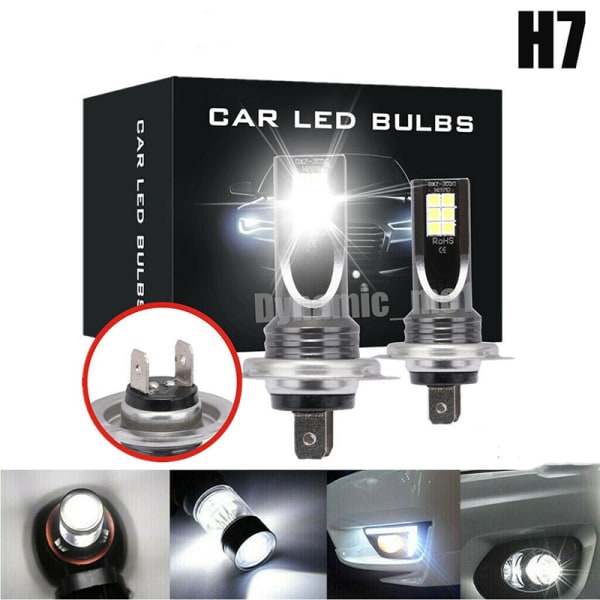IC 2x H7 LED IMMA Forlygtesæt 50W 14000LM BIL-lamper 6000K