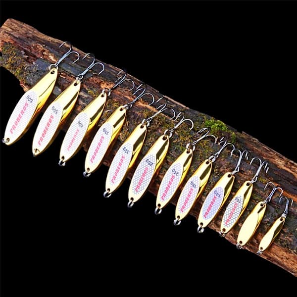 Parti 5X Metalske Fiskelokke Basagn Rustfrit Stål Splitring Diskantkrog Sølv 10g Silver 10g