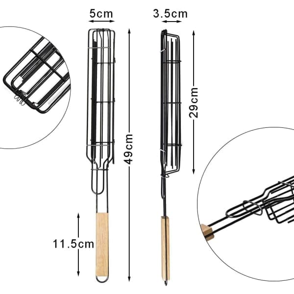 IC 2 stk oppgraderte Kebab BBQ-kurver, BBQ Grillspyd