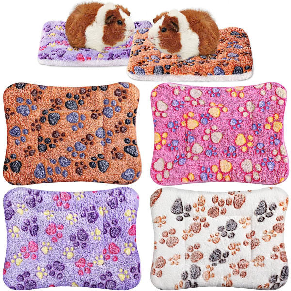 IC 4-pak ultramild hundekatte seng måtte med søde tryk Vendbar hundekasse i fleece Kenneldyna måtte Vaskbar kæledyrs seng til små dyr (12,6 x 9,8 tommer)