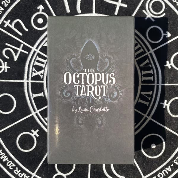 IC The Octopus Tarot Card Prophecy Fate Divination Deck Family Par Black one size