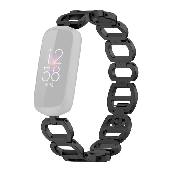 IC Metal Rem til Fitbit Luxe, Rustfrit Stål Sort