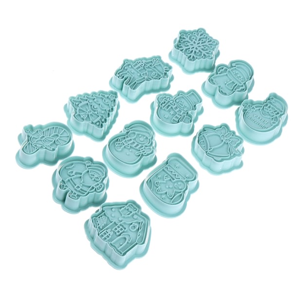 IC 6 st/ set form 3D julgran snöflinga mönster Cook A  6pcs