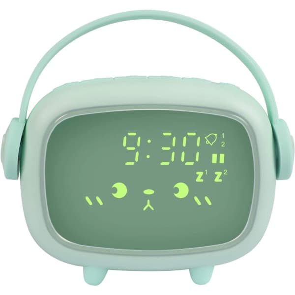 IC Vekkerklokke med søvntrener Wake Up Night for barn Grønn