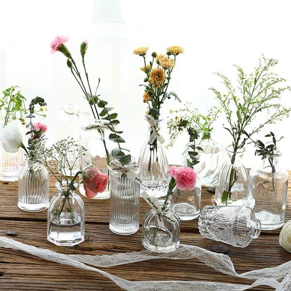 IC Nordic Vase Bryllupsdekoration Midtpunkt Bordsdekorationer Transparent 1