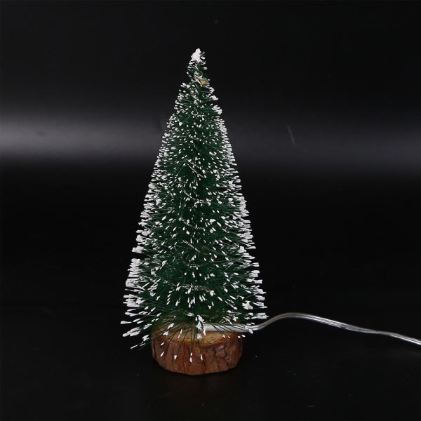 IC Mini ceder julgran med LED-lys Liten høj Bord Skrivbord Juldekor prydnadVarmt lys