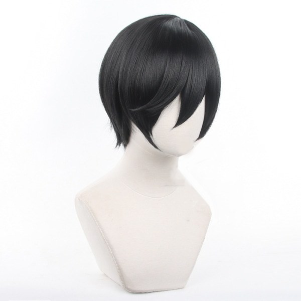 IC Anime Blue Lock ITOSHIRIN Cosplay Paryk Syntetisk 32cm Sort Hår