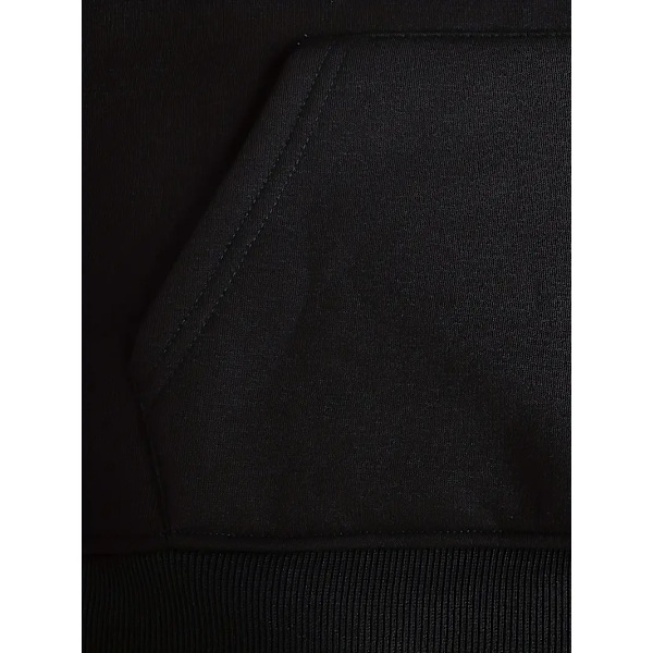 Solid Kænguru Lomme Hoodie, Casual Langærmet Hoodie Til Efterår & Vinter, Damebeklædning Sort black S