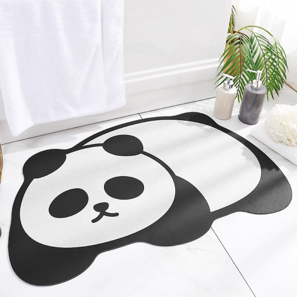 IC Piirretty wc-ovi liukastumisenestomatto 50 * 80CM kotitalouden kylpyhuoneen sisäänkäynti vedenimevä matto wc:n nopeasti kuivuva tyyny söpö panda