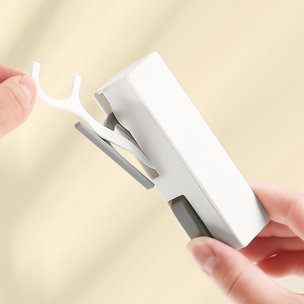 IC Plast Automatisk Bärbar Flosser Förvaringslåda Floss Pick Disp