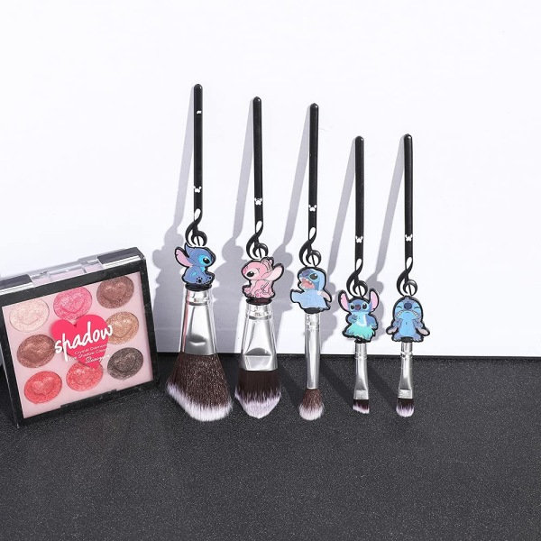 IC Baby Makeup Borstar Set - 5 Stitch-teemalla Kosmetiikka Borstar Set