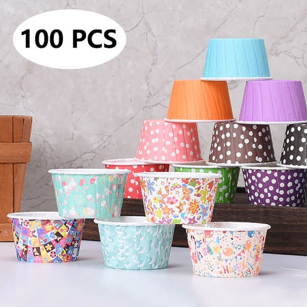 IC Muffin Cupcake Papirkopper Cupcake Liners Box Cup Brickhållare Pa