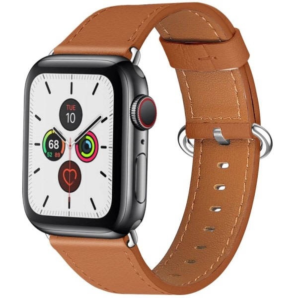 IC Äkta Läder Armband Apple Watch 42/44/45/49 mm Brun Brun Brun