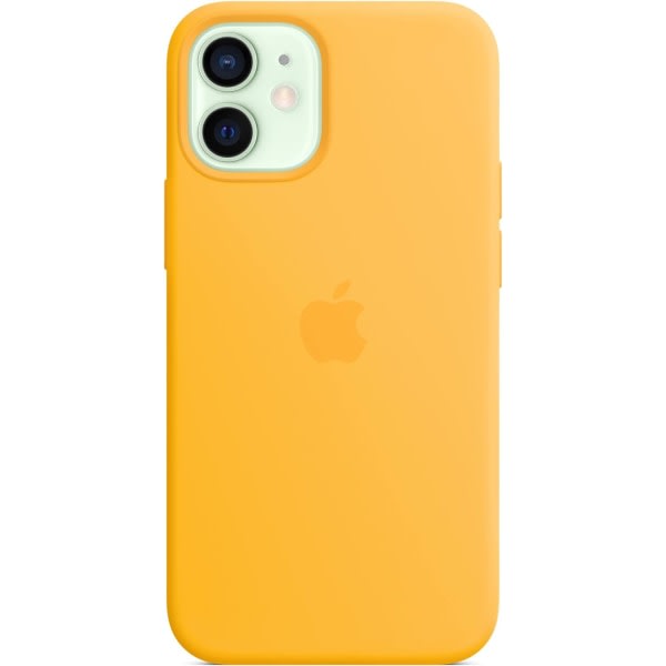 IC Apple Silikonskal med MagSafe ( iPhone 12 mini asti) Solrosgul