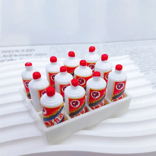 IC 1Sæt Mini Imitation Baijiu Maotai Mini Box Statuer Drikke Garni