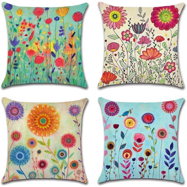 IC CNE Set med 4 dekorativa kuddfodral 45x45cm