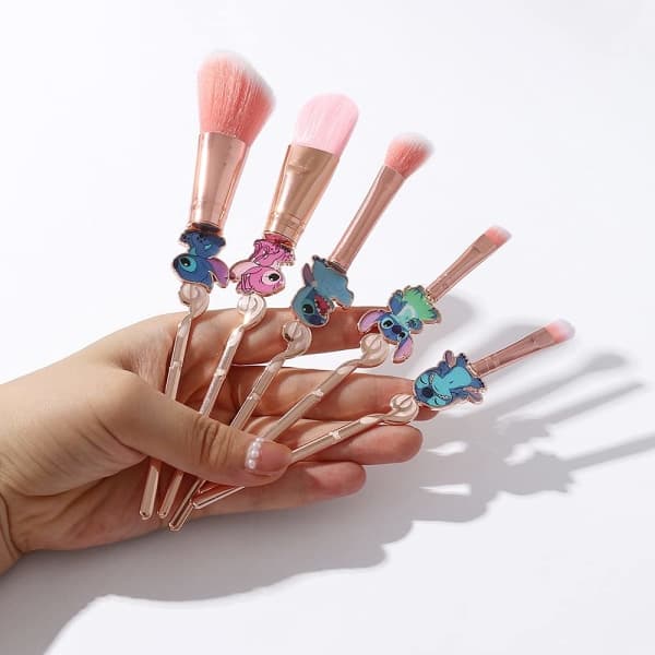 IC Baby Makeup Børstesæt - 5 Stitch Tema Kosmetiske Børster Sæt