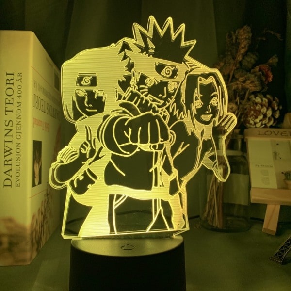 IC 3D-natlampe Naruto Team Uzumaki Naruto LED-natlampe