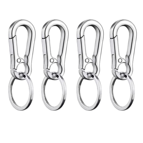 4-pack Dog Tag Clips, Rostfritt stål Heavy Duty Quick Clip Pet I IC