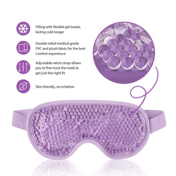 IC Kølende Øjenmaske Genanvendelig Gel Øjenmaske til Pøsede Øjne, Ice Eye Mask