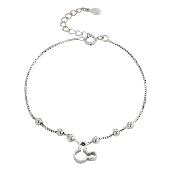 IC 925 Silver Mickey Armband, söt design boudoirarmband