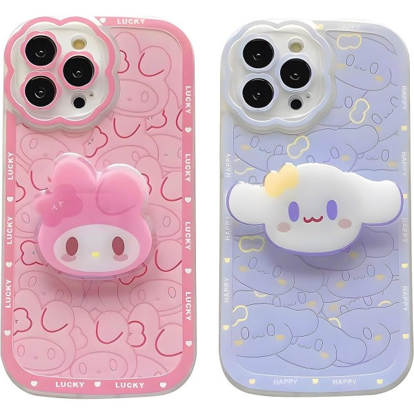 IC Kompatibel med iPhone 13 Pro - Etui Søt Kawaii Tegneserie Anime Søt TPU-myk etui med grep Søt 6,1 tommers etui (blå)