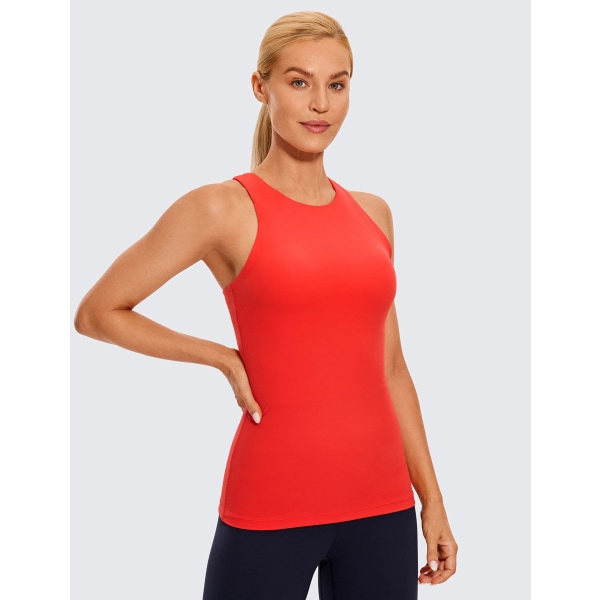 IC Treningstopp for kvinner med høy hals - med innebygd BH-støtte Racerback Athletic Sports Shirt (M)