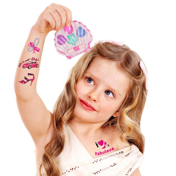 IC Barbie-teemainen vedenkestävä tarra Pink Retro Girl Kids Carto 2