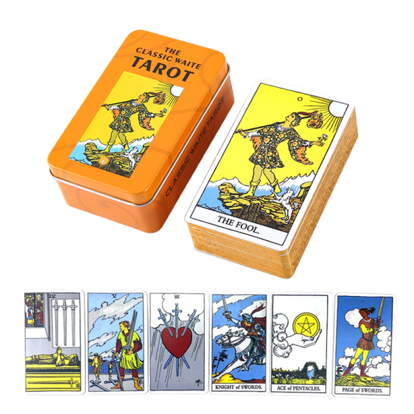 Iron Box Rider Waite Tarot-kortennusennuspeli ohjekirjan kera
