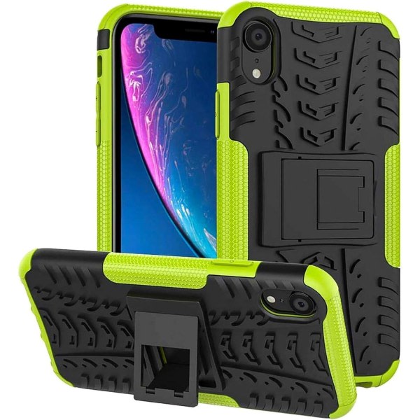 IC Skyddshölje för iPhone XR-fodral, rustning Outdoor mobilskal för Apple iPhone XR Case panzer hårt fodral Grön
