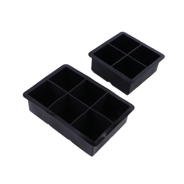 Ny 4/6/8/Grid Stor isform Jumbo form silikoniskub fyrkantig formform DIY Ice Maker Ice Cube-bricka