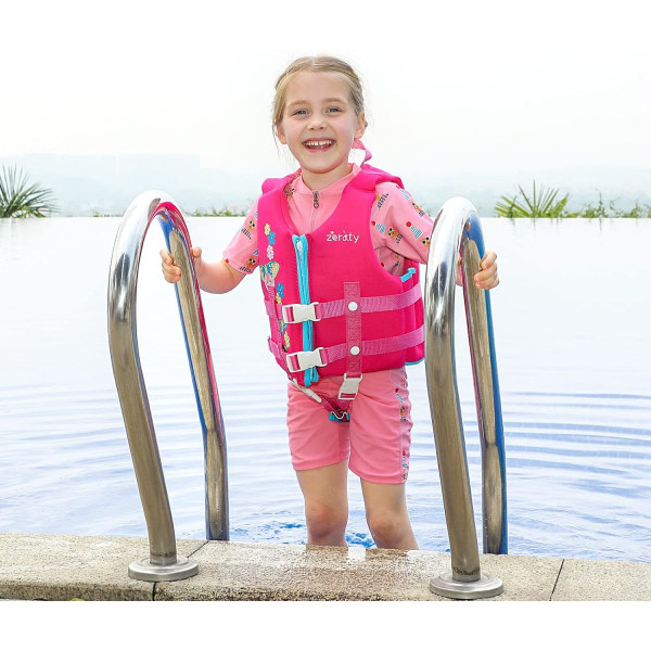 IC Simväst för barn Flytväst flytande simhjälp för småbarn med justerbar säkerhetsrem Ålder 1-9 år/22-50 pund