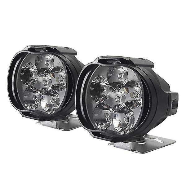 2st Universal Motorcykel LED Strålkastare Kör Dimljus