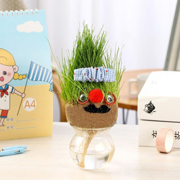 IC Plantepose Potter Grashode Dukkepose Blomsterpotte Skrivebord Radiat Tilfeldig Farge onesize