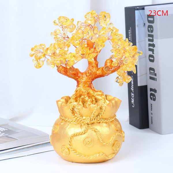 IC Feng Shui Penge-Lykketre Gul Citrin Krystal Lykketre D 23CM