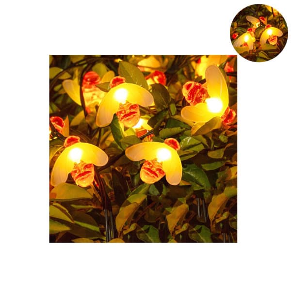 IC Solar LED Bee String Lights, 30 LED Vanntett Solar String