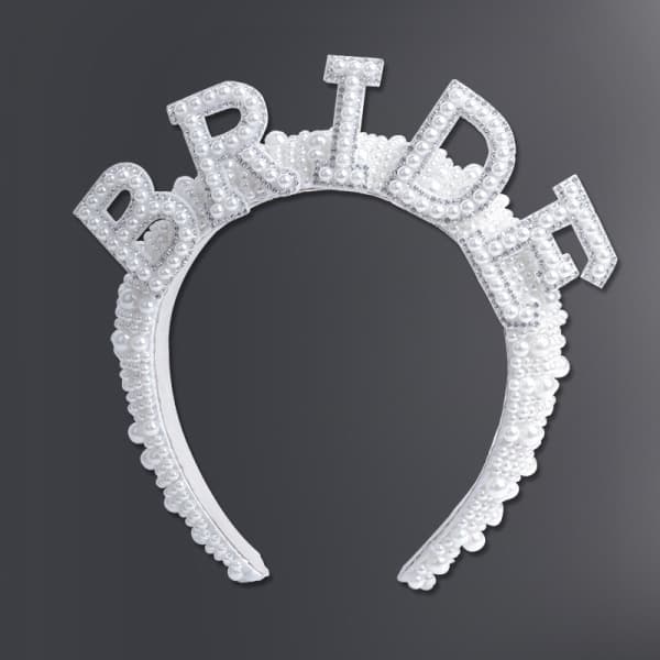 IC Brud Perlekrone Pannebånd Bryllup Brudedusjdekorasjon Bri